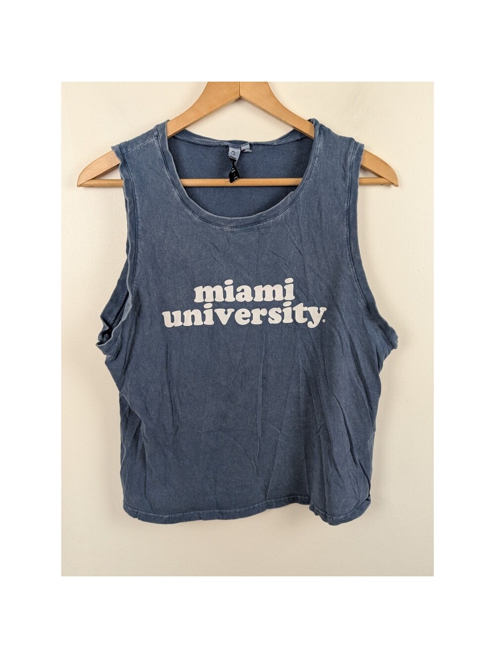 Miami University XL Women's Tank Top Blue Chicka-D Soft Shirt